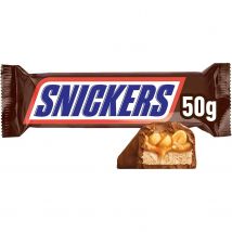 Snickers Chocolatina con Deliciosa Crema de Cacahuete 50g*24