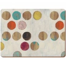 Juego de 4 Manteles Individuales de Corcho Retro de Lunares Creative Tops