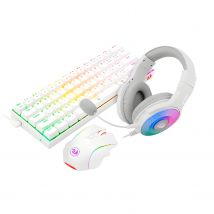 Teclado Gaming Redragon S129W Dragonborn K630W USB | Ratón Gaming Redragon Griffin M607W USB 7200DPI | Auriculares Gaming Redragon Pandora 2 H350W - Iluminación RGB