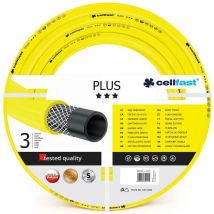 Garden Hose Plus FI=3/4" 60M with Reel by Cellfast, UV resistant and kink resistant, ideal for high-pressure watering and irrigation systems.