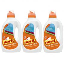 Norit Ropa de Color - Detergente Liquido 1.500 ml (Pack 3 uds) - Cuida los colores manteniendo su brillo e intensidad, y evita su transferencia, Protege las fibras de tus prendas favoritas, Agradable