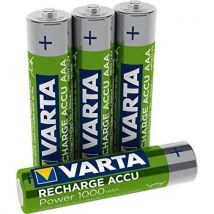 Pilas Recargables Varta AAA Ready2Use 1000 Mah (4 Uds) - Verde y Plateado