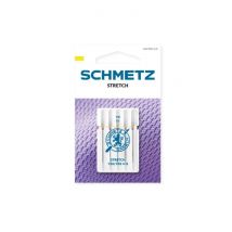 Estuche con 5 Agujas Schmetz Super Stretch Nº75 H-S para Tejidos Elásticos y de Punto, Punta de Bola