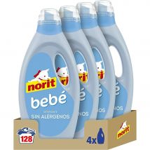 NORIT Bebé – Detergente líquido para ropa de bebé y pieles sensibles/atópicas – Pack 4 × 1125 ml (4.5L)