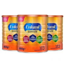 Pack x3 Enfamil Complete 3, Leche Infantil de Continuación de 1 a 3 años, 800 gr - Pack de 3 Latas