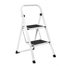Escalera T-Lovendo Plegable 2 Peldaños Antideslizante Color Blanco