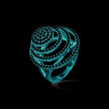 Anillo de mujer de acero inoxidable de la marca Folli Follie, color rosa, talla 14 (referencia: 3R17S034RC)