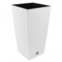 Maceta Prosperplast Rato Square 26,6L Blanca con Inserto