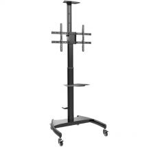 Soporte de pie inclinable/ giratorio con ruedas y manivela aisens ft70te-169 para tv 37-70'/ hasta 50kg