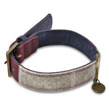 Collar Bubimex Preppy XL Gris 50x3 para Mascotas de Tamaño XL