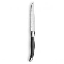 Amefa LOU LAGUIOLE RUSTIC Juego de Cubertería 6 Cuchillos Steak Inoxidable + Mango PP Negro Bicolor Brillo Ecológico Fácil de Limpiar