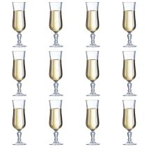 Arcoroc Normandi - Caja de 12 Copas Flauta Vidrio Tensionado 15CL Transparente Brillo