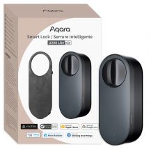 Aqara smart lock u200 lite negro cerradura de puerta inteligente homekit, hilo, bluetooth 5.1, nfc