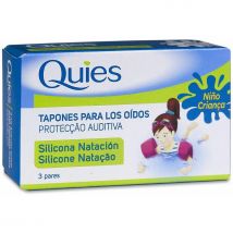 Quies Tapones Oídos Silicona Natación Infantil, 6 Uds