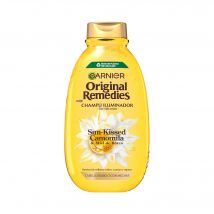 Garnier | Original Remedies Sun-Kissed Camomila Blonde Remedy, Máscarilla, Champú, sérum o acondicionador. Rutina Reparadora Iluminadora, para pelo rubio o con mechas