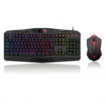 Redragon s101 pack teclado harpe k503 rgb gaming usb + raton centrophorus usb 3200dpi - iluminacion rgb - antighosting
