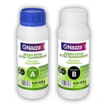 Resina Epoxi Ultra Transparente - Dos Componentes (A+B) - Resina Epoxi ideal para Manualidades con Molde, Joyería, Bisutería, Orgonitas o piezas de Decoración