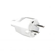 Silver Electronics Clavija Eléctrica Schuko Macho 16A/250Vac GOMA Color Blanco - Marca