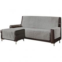 Wellhome Funda Chaise-Longue 2 Plazas Reversible Gris Claro