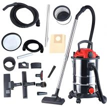 Adler Aspirador Industrial Profesional con Toma de Corriente 25L 3400W Gris/Negro