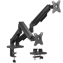 Soporte de Mesa AISENS DT32TSR-357 Contrapeso 2 Monitores 17-32? Brazo Articulado Negro