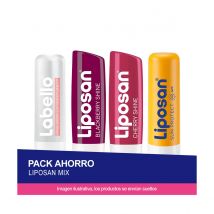 LIPOSAN Pack ahorro - Contiene Cereza, Mora, Solar y Hialurónico - La Combinación Perfecta para Labios Suaves, Protegidos e Irresistibles, ¡Mantén tus Labios Hidratados y Radiantes en Todo Momento!