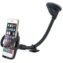 TEMCO Soporte movil para coche con Ventosa Brazo Extra Largo, para Parabrisa, Soporte especialmente Larga para Coche panoramico, furgon, Camion, Barco, Enganche de movil para uso en automovil.