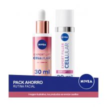 NIVEA CELLULAR Rutina Pack Ahorro - Contiene Serum Facial Backuchiol 30ml + Fluido UV Diario SPF50 30ml