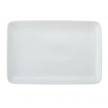 Mikasa Chalk Bandeja de servir rectangular de porcelana, 33 x 22 x 2,5 cm, en caja