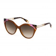 FURLA Gafas de Sol, Marrón Top+Naranja, 55/16/135 para Mujer