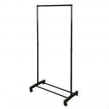 Max Home - Perchero burro ropa con ruedas y estante para zapatos, fabricado de plástico, incorpora frenos, armario abierto, perchero de pie, organizador zapatos y ropa, vestidor, burros percheros