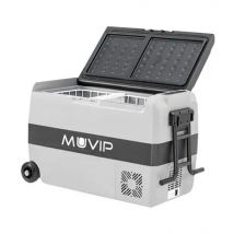 Nevera portátil Muvip con compresor 44 litros - temperatura entre -20º/+20º - 80w - doble zona - asas de transporte y tirador - ruedas - compresor silencioso - color gris
