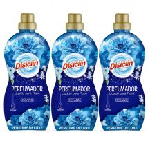 DISICLIN Perfumador liquido para ropa OCEANIC 720ml (Pack 3 unidades) - Perfumador deluxe, Para todo tipo de tejidos y colores, Formula que intensifica la fragancia durante mas tiempo