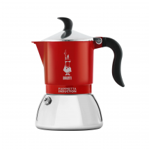 Bialetti Cafetera de Inducción Fiammetta Italiana - Moka de Inducción distintos tamaños 2 y 4 Tazas, Cafetera de Aluminio y Acero de Alta Calidad color Rojo, Negro y Gris para uso en Cocina