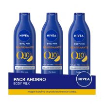 NIVEA Q10 Body Milk Reafirmante Piel Seca 400ml - Pack ahorro de 3 unidades