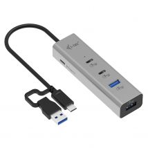 i-tec Metal Universal Charging HUB 2xUSB-C + 2x Puerto USB-A + Power Delivery 85W
