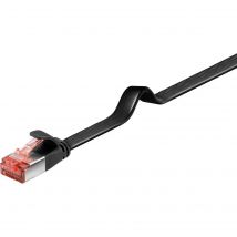 Microconnect Cable de Red U/UTP CAT6 10M Negro Plano Alta Velocidad