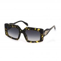 Just Cavalli SJC020V Gafas, Amarillo/Negro Havana, 54 para Mujer