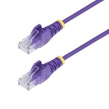 StarTech.com - Cable de Red Ethernet CAT6 Delgado sin Enganches Morado de 15m - Cable RJ45 Snagless Slim 28AWG - Alambre de Cobr N6PAT15MPLS