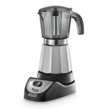 Delonghi - Alicia Plus Cafetera Italiana Eléctrica. Hasta 6 tazas y 550W de sabor. Modelo EMKM6 Plateado