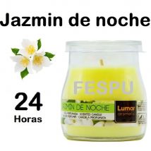VELAS LUMAR Velas Aromáticas JAZMÍN DE NOCHE en Vaso de Vidrio - Perfumadas 24 Horas Duración