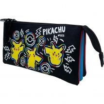 Estuche Portatodo Triple Pokemon Colorful