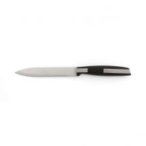 QUID HABITAT Cuchillo Multiusos Acero Inoxidable 12CM Negro Metalizado Asas o mango baquelita soft touch