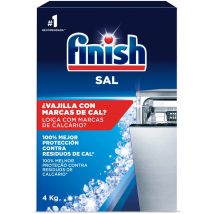 Finish Lavavajillas Sal, De 2 a 6 KG, Potenciador Lavado, Aumenta Rendimiento, Profesional, Evitar