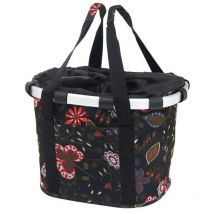 KLICKFIX | Bolsa Delantera Reisenthel  Negro-Folklore  - KLICKfix Bolsa-City Bikebasket Reisenthel.   Con bolsillo frontal e interior . Con compartimento para el teléfono móvil . Cierre de cordón y