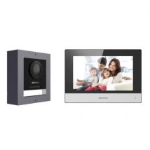 Kit de videoportero IP Hikvision para Villa o Casa. un seul botón de llamada.