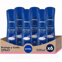 NIVEA Pack ahorro - Desodorante en spray Protege y Cuida 200ml x 6 unidades