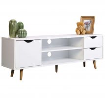 Mueble de TV Fiano en color blanco 120x41x28 cm