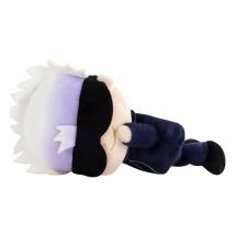Mocchi-Mocchi Plush Toy Gojo Satoru by Bizak, approx. 15 cm, made of 100% polyester, CE certified, perfect kawaii stuffed toy for fans and collectors.