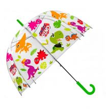 Kids Licensing Paraguas Transparente Crazy Dino para Niños - 69 Cm